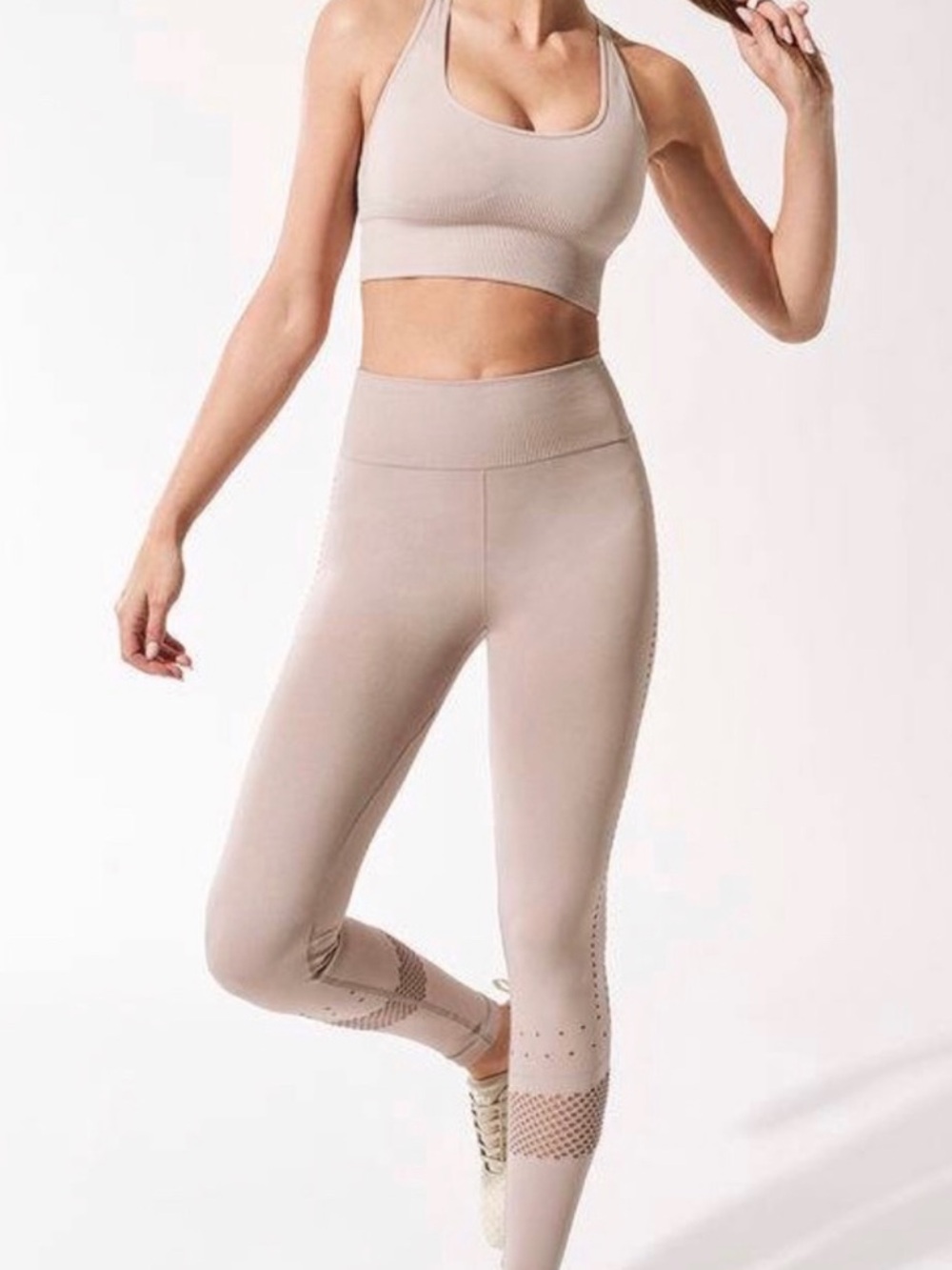 Varley Seamless Leggings in Pale Pink